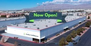 Exterior view of Dollar Fulfillment's new Las Vegas warehouse, enhancing nationwide shipping capabilities.